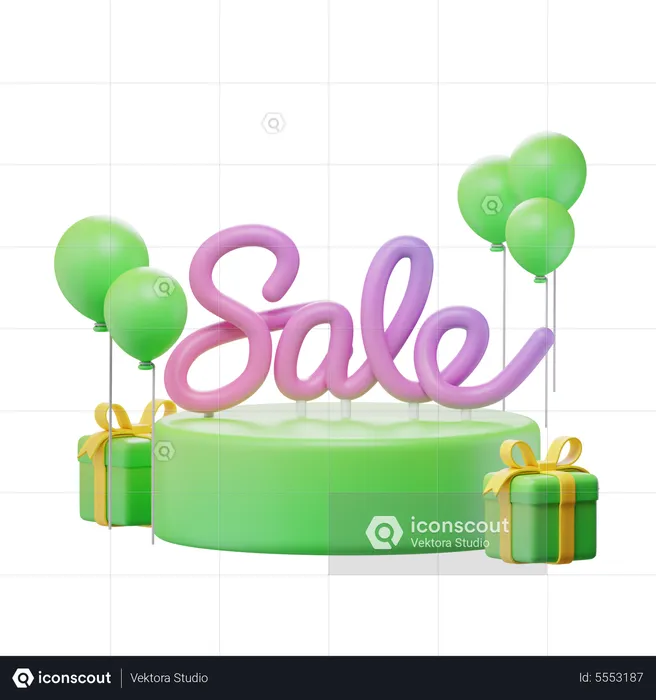 Sale Promotion Podium  3D Icon