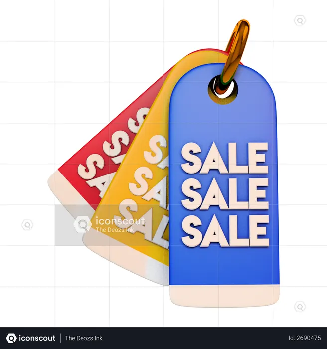 Sale tag  3D Illustration