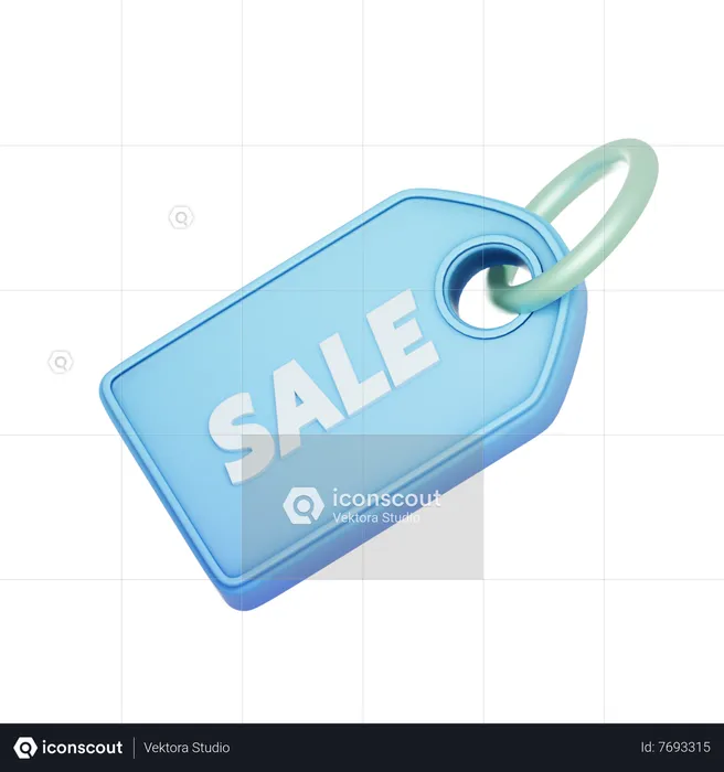 Sale Tag Logo 3D Icon