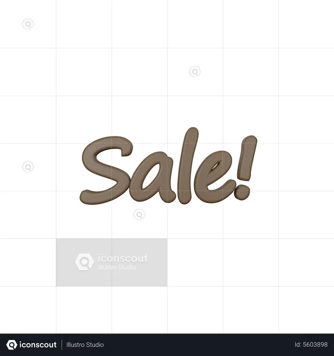Sale Text  3D Icon
