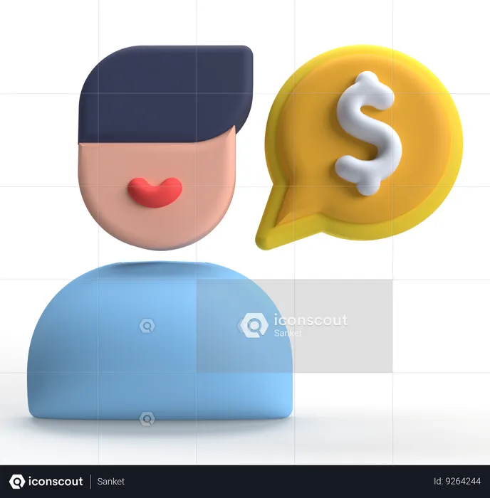 Sales Agent  3D Icon