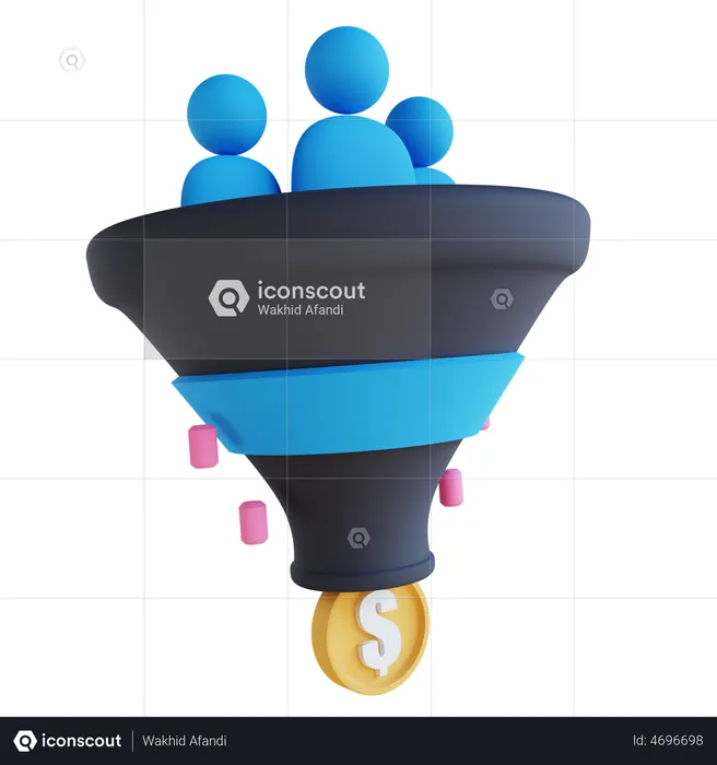 Sales Funnel  3D Icon