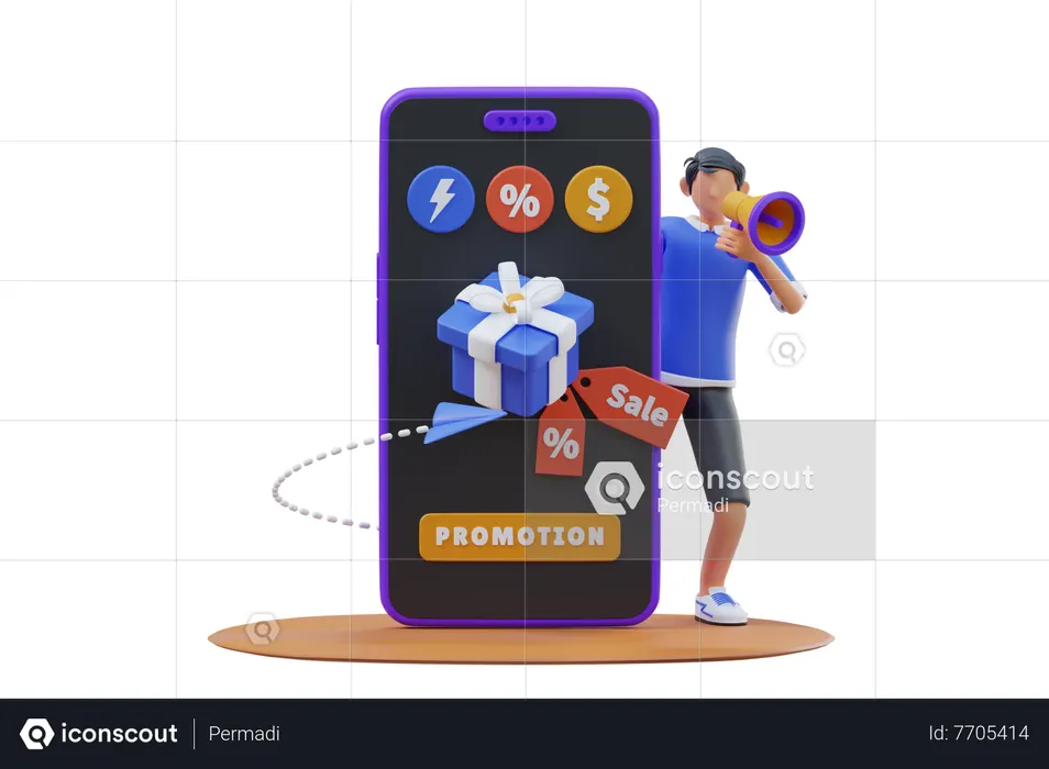 Sales Promotion  3D Illustration
