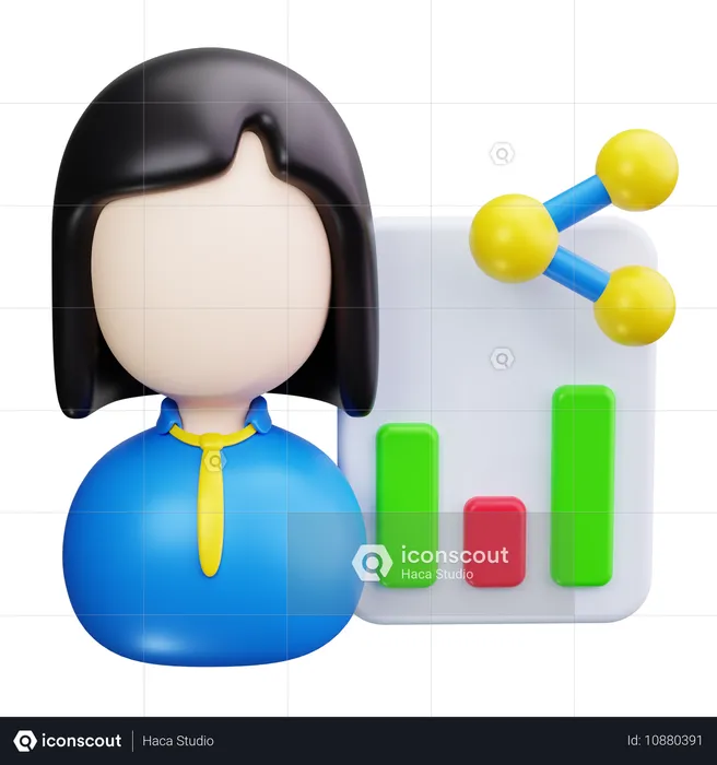 Sales Representer  3D Icon