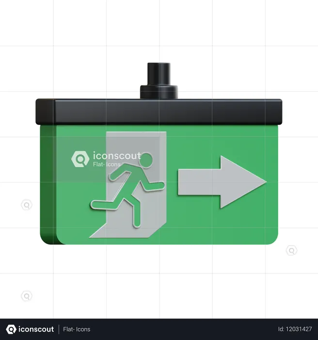 Salida de emergencia  3D Icon