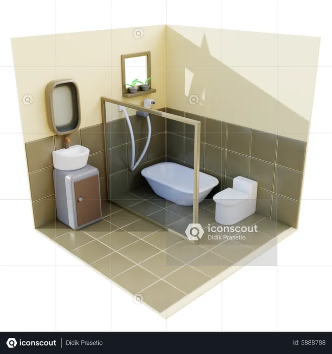 Salle de bain  3D Icon