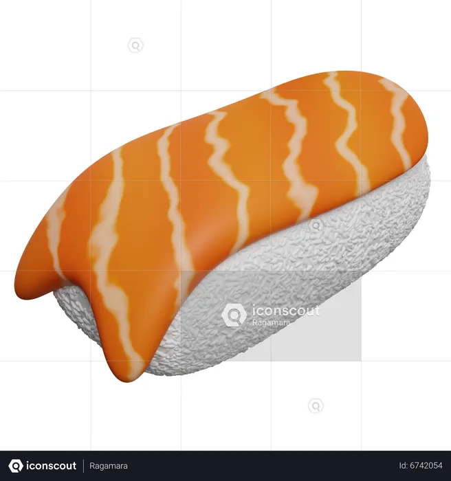 Salmon Sushi  3D Icon