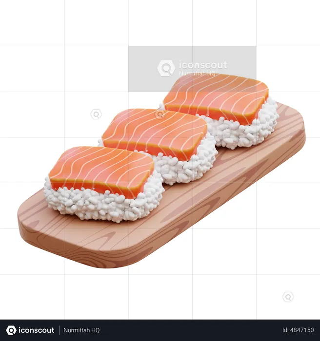 Salmon Sushi  3D Icon