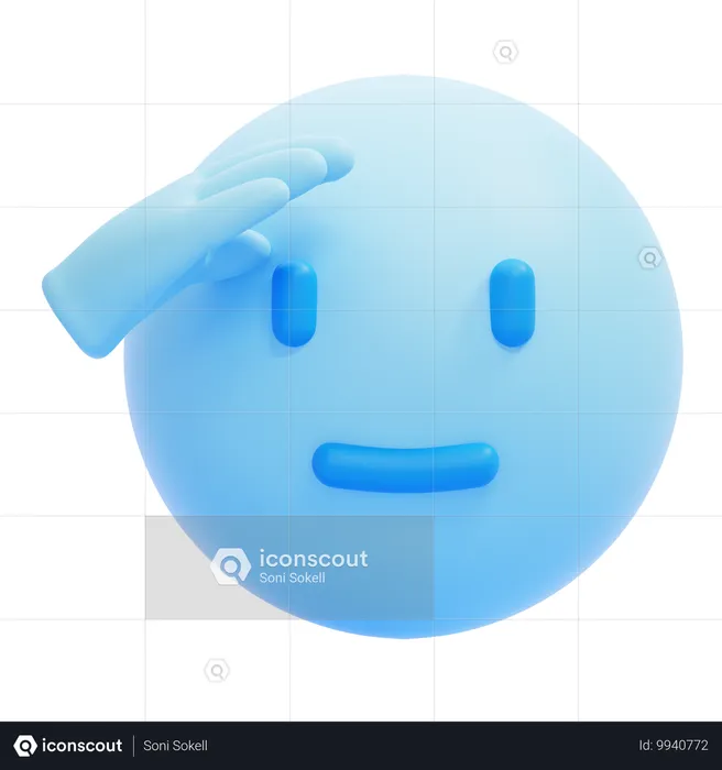 Emoji saludando Emoji 3D Icon