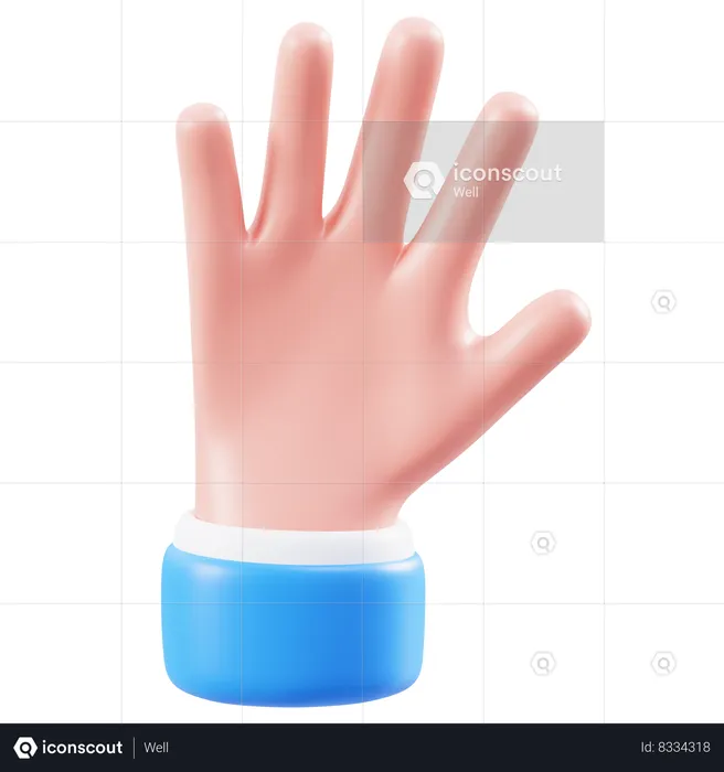 Saludar gesto con la mano  3D Icon