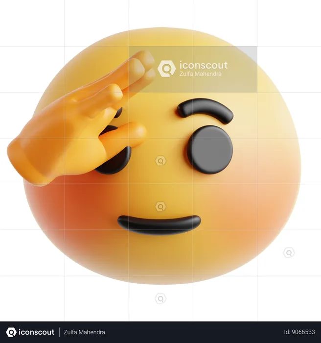 Salute Emoji Emoji 3D Icon