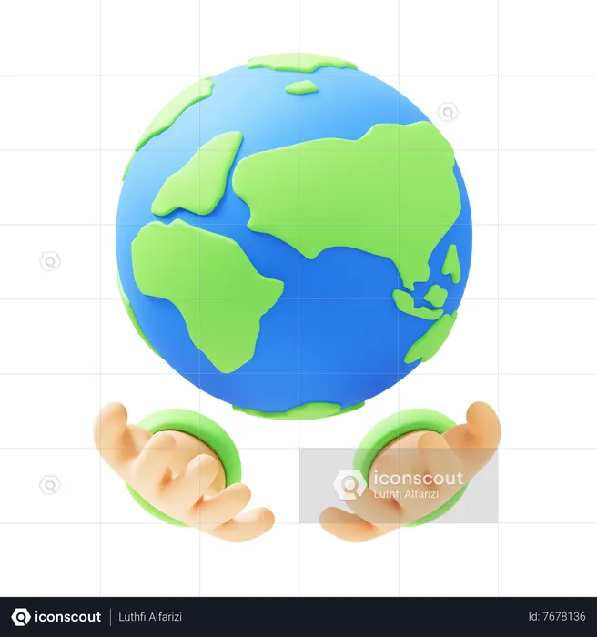 Salva la tierra  3D Icon