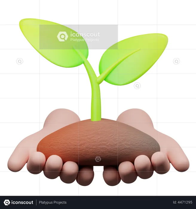 Salvar planta  3D Illustration