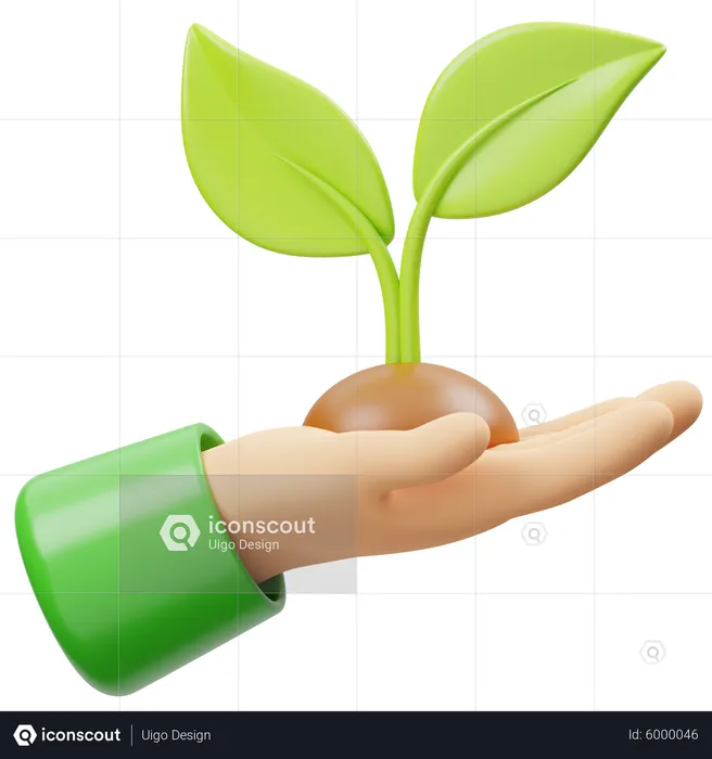 Salvar planta  3D Icon