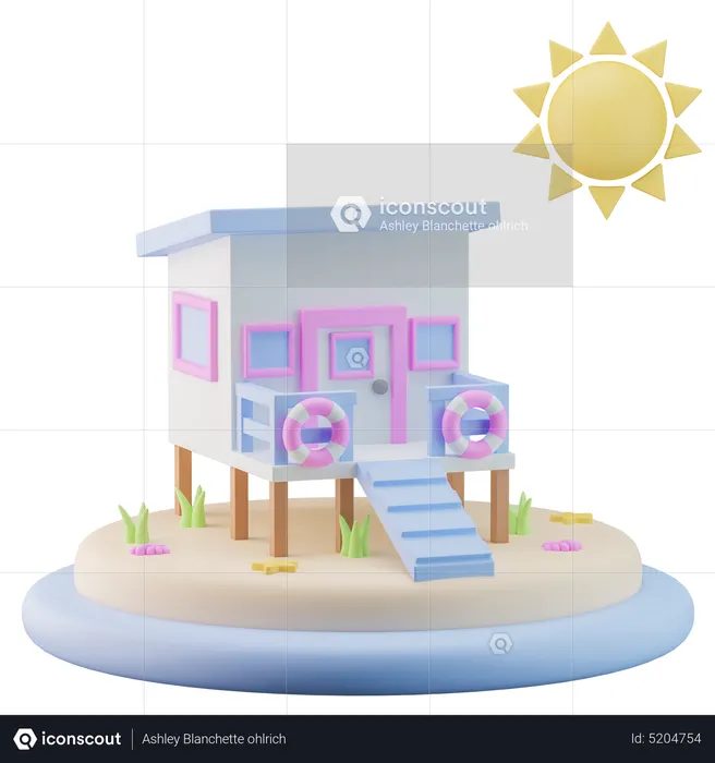 Salvavidas de la isla  3D Icon