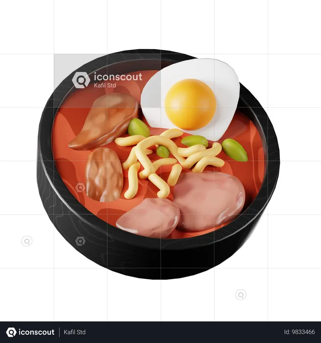 Salz Ramen Japanisches Essen  3D Icon