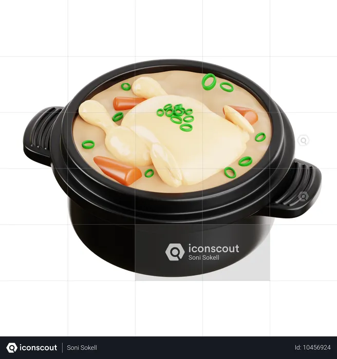 Samgyetang  3D Icon