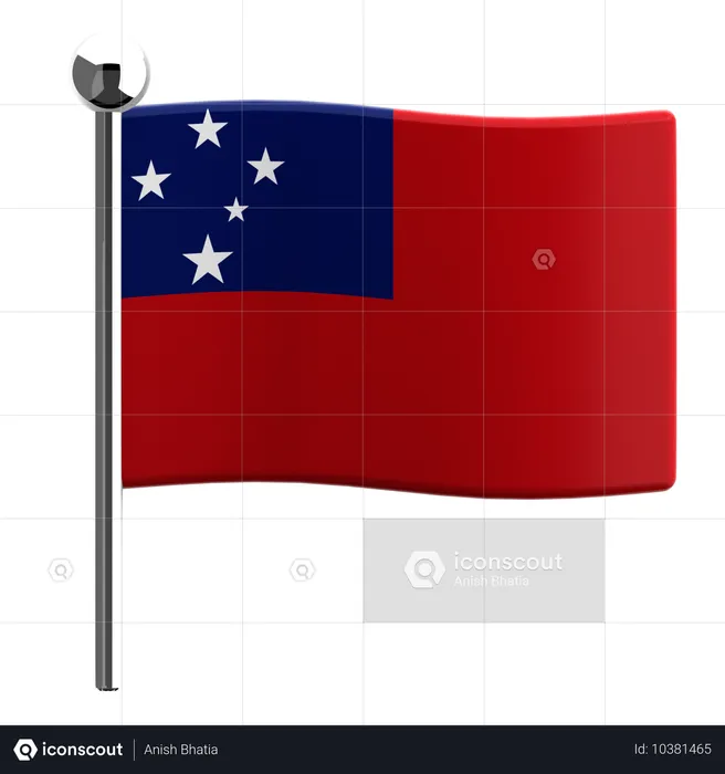 Samoa Flag 3D Icon