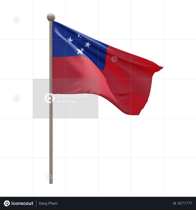 Mât de drapeau des Samoa Flag 3D Flag