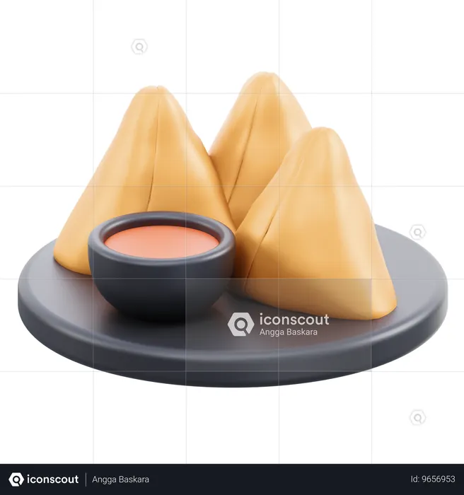 Samosa  3D Icon