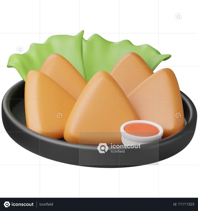 Samosa  3D Icon