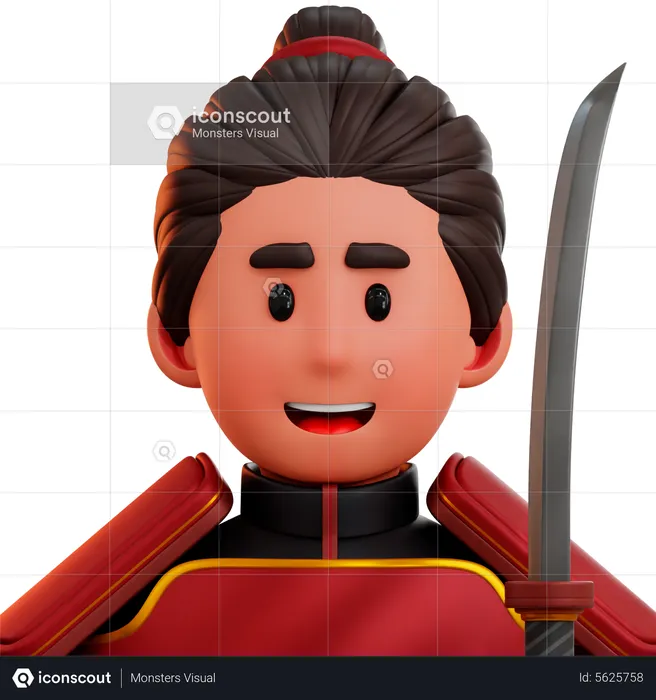 Samurai  3D Icon