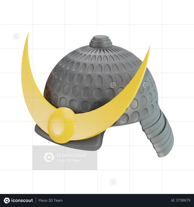 Samurai Hat  3D Illustration