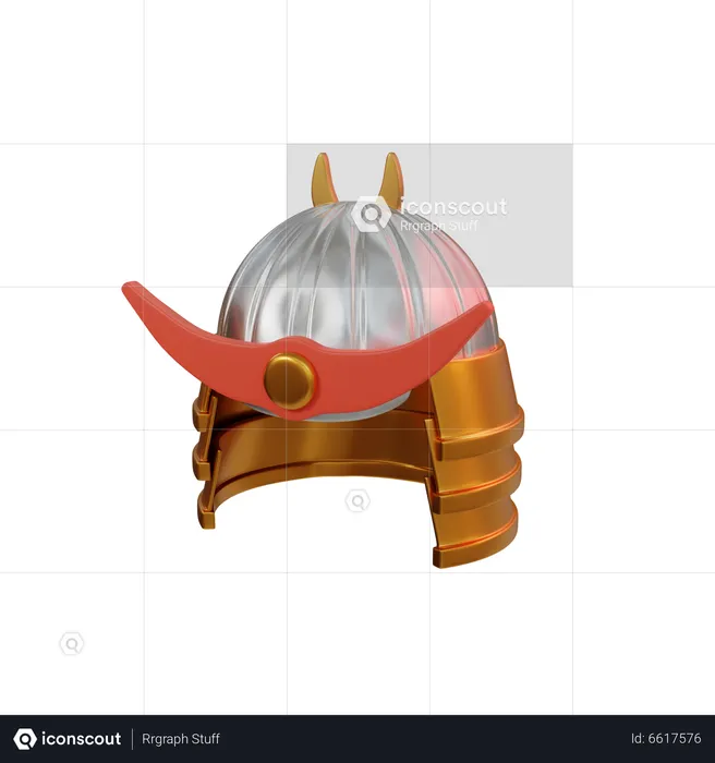 Samurai Hat  3D Icon