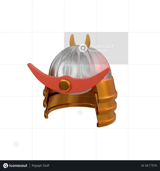 Samurai-Hut  3D Icon