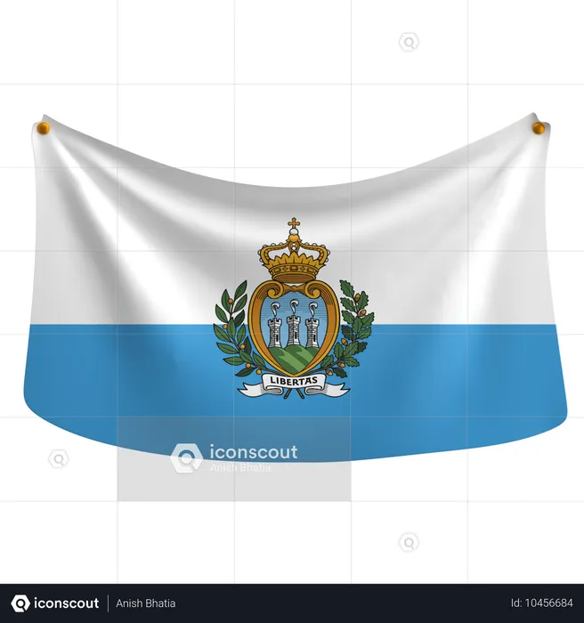 São Marino Flag 3D Icon