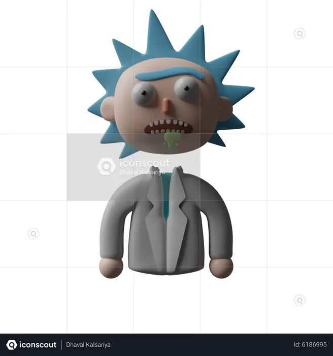 Rick sanchez  3D Icon