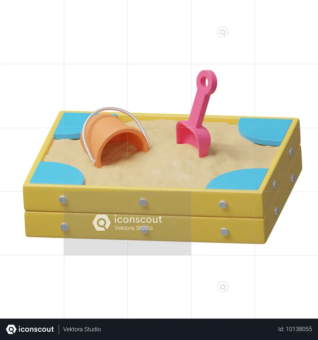 Sand Box  3D Icon