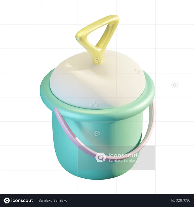 Sand Bucket  3D Illustration