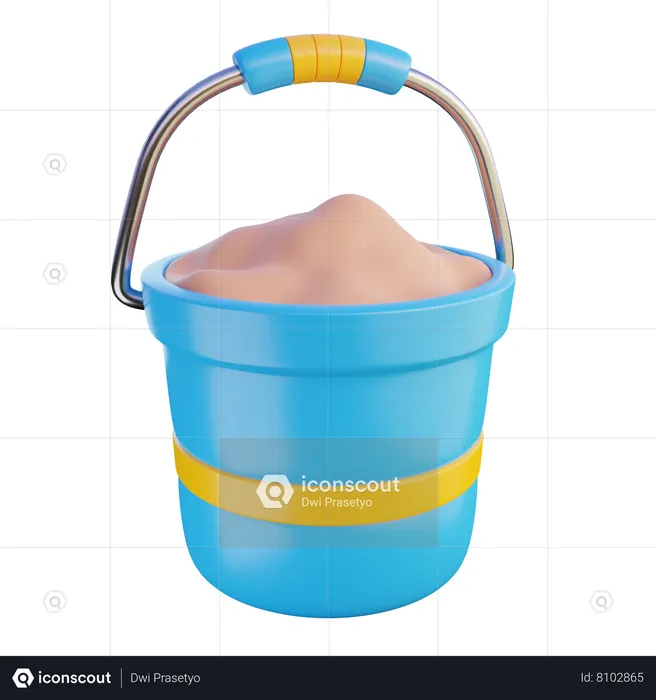 Sand Bucket  3D Icon