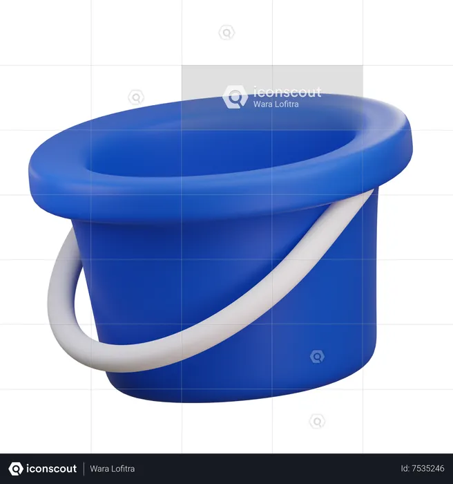 Sand Bucket  3D Icon