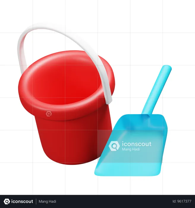 Sand Bucket  3D Icon