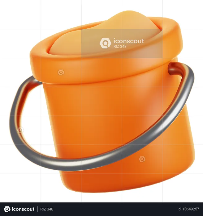 Sand bucket  3D Icon