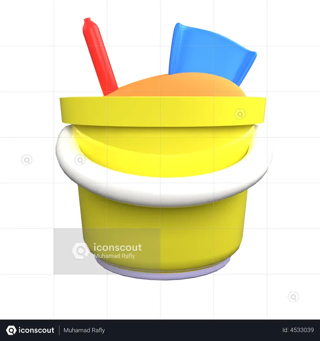 Sand Bucket  3D Illustration