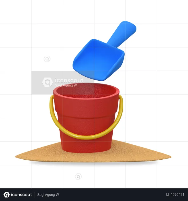 Sand Bucket  3D Illustration