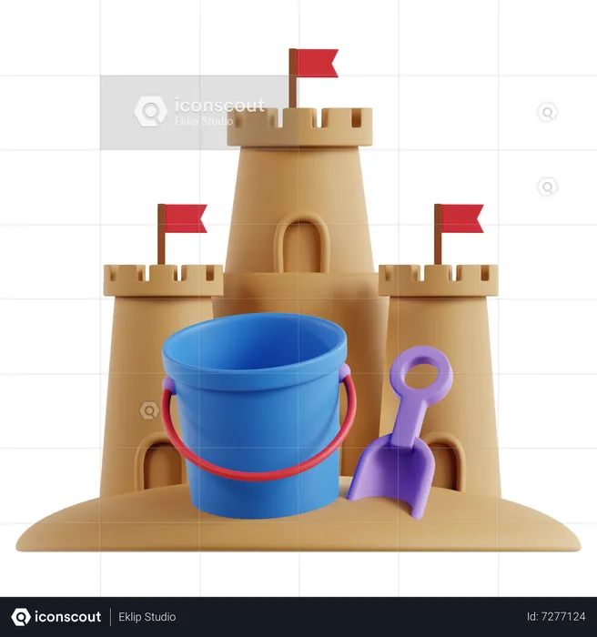 Sand Castle  3D Icon