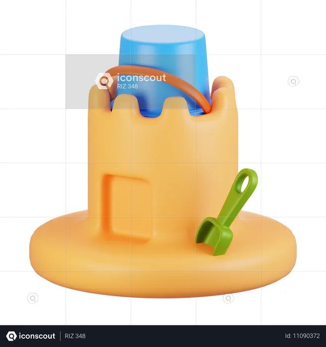 Sand Castle  3D Icon