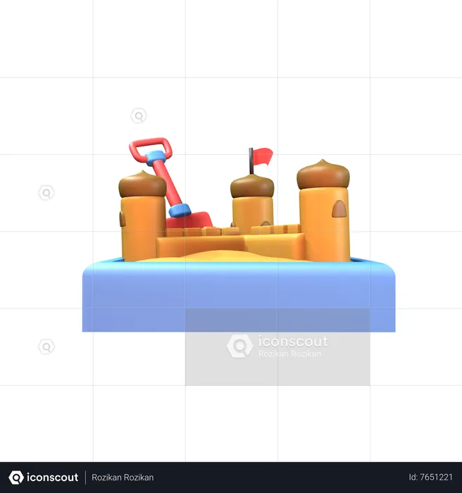 Sand Castle  3D Icon