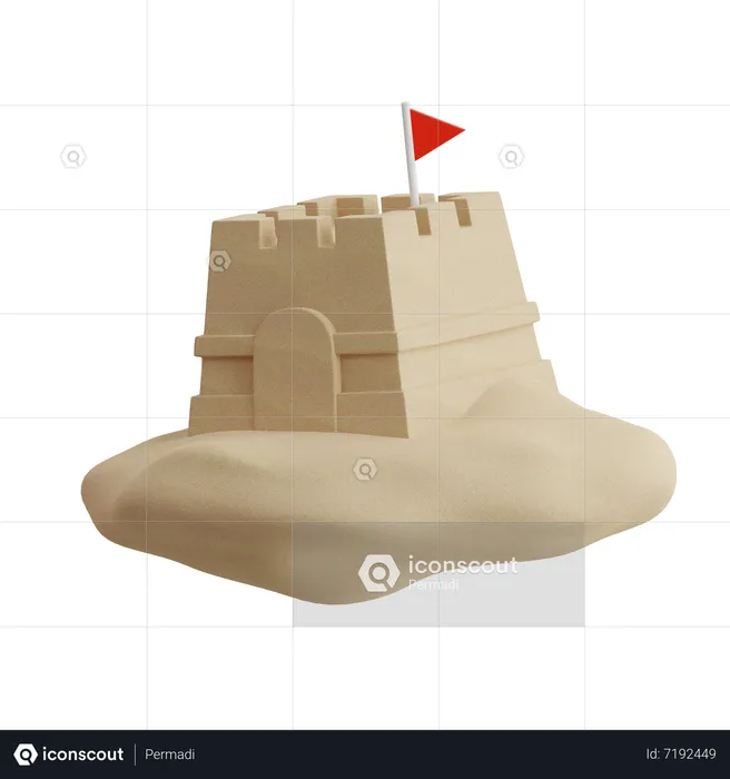 Sand Castle  3D Icon