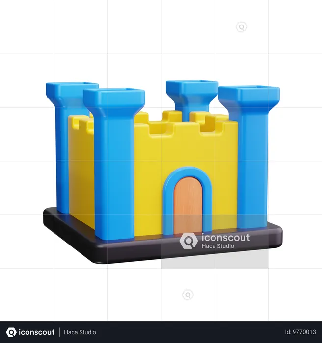 Sand Castle  3D Icon