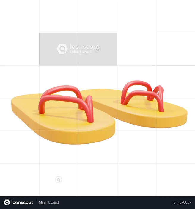 Sandalen  3D Icon