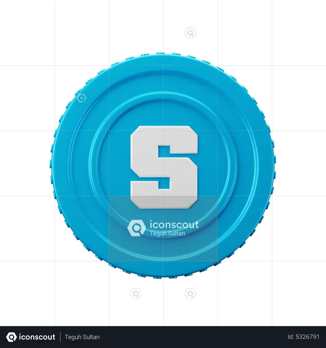Sandbox Coin SAND  3D Icon
