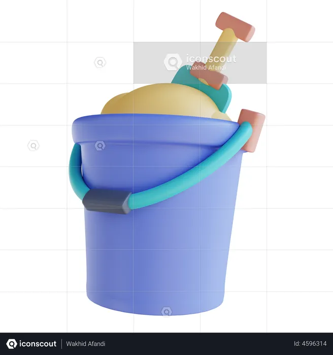 Sandschaufeldosen  3D Illustration