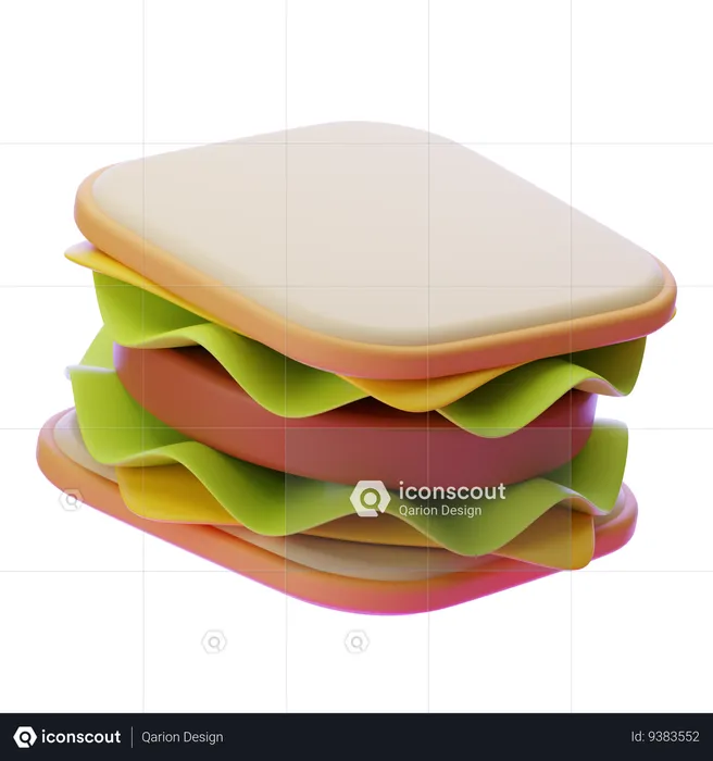 Sándwich  3D Icon