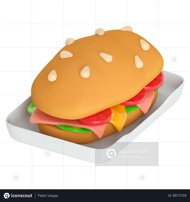 Sándwiches  3D Icon