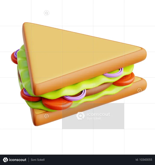 Sándwich  3D Icon